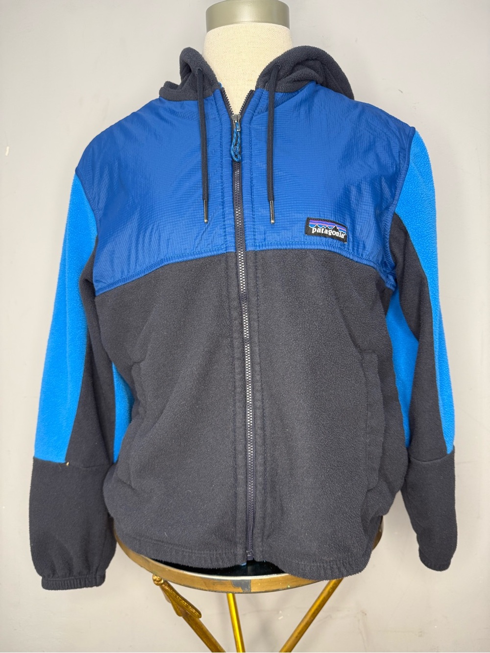 Patagonia Hooded Fleece Jacket - Blue & Black